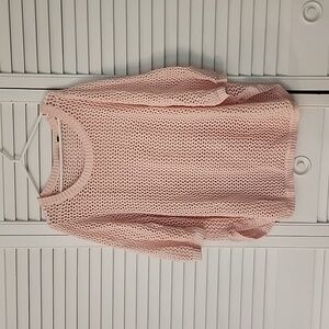 Pink Knit Women Swim Coverup